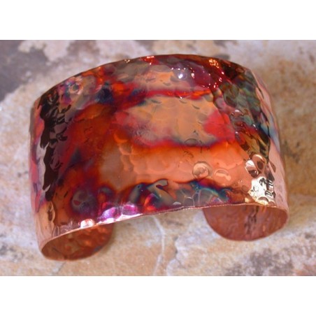 CPI 91cf Copper Iridescent Hand Hammered Tapered Cuff