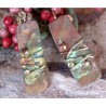 FAO901e Olive Patina Lost Wax Cast Solid Brass Fantastic Fare Series Earrings