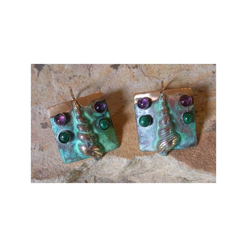 OCP668e - Amethyst & Malachite, Museum Latch