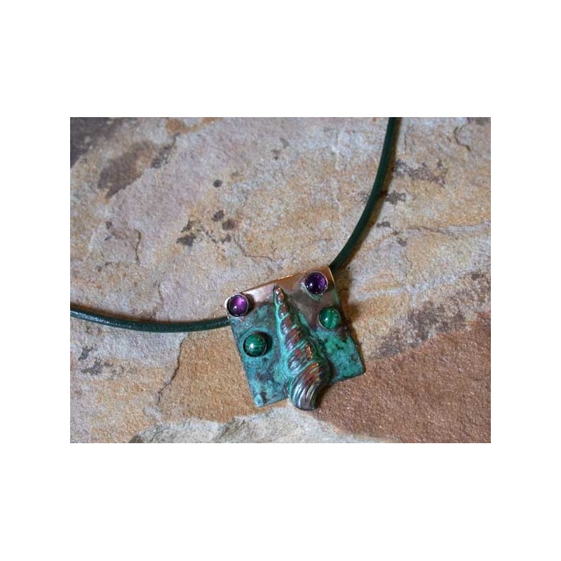 OCP668pd - Amethyst & Malachite, Hunter Green Rawhide