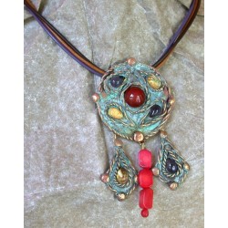 RCP11n - Brown / Lavender / Natural Rawhide