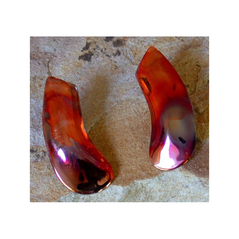 CEP 93e Iridescent Copper Essence Hand Forged Earrings