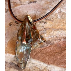 TWO4n Double Floral Leaf with Stamen Necklace ﻿