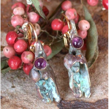 TW502e - Verdigris Patina, Amethyst