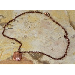 YCI23pd - Basketweave Pattern, Copper Chain