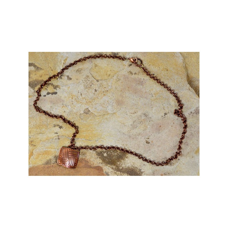 YCI23pd - Basketweave Pattern, Copper Chain