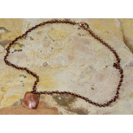 YCI23pd - Basketweave Pattern, Copper Chain