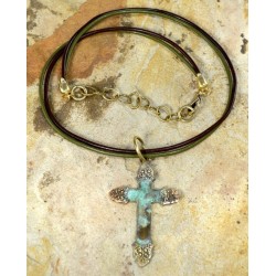 CRP565pdLE - Brown / Olive Rawhide with Clasp