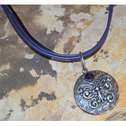 ASV109pd - Amethyst, Black / Lavender / Lavender Rawhide