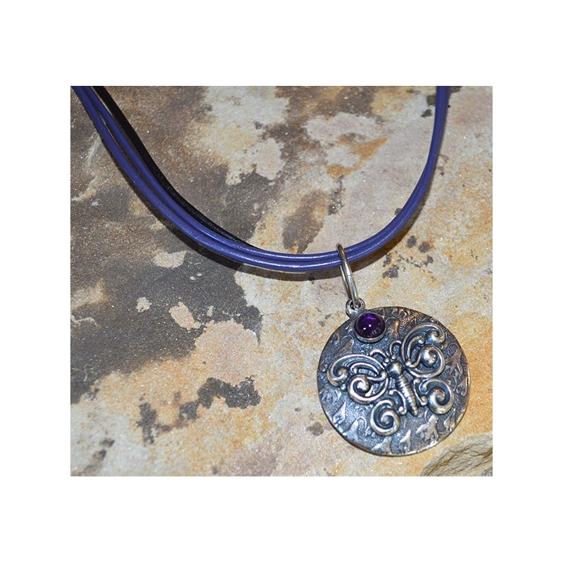 ASV109pd - Amethyst, Black / Lavender / Lavender Rawhide