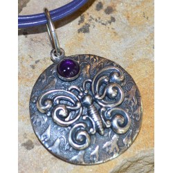 ASV109pd -  Detail: Amethyst, Black / Lavender / Lavender Rawhide