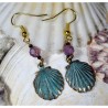 OCP4852eCR Scallop Shell Earrings