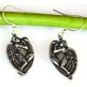 Mirror Antiqued Silver Angels Of Hope Dangle Earrings