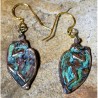 Olive Patina Winged Angel Of Hope Dangle Earrings