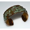 Verdigris Patina Solid Brass Horse Heads Equestrian Cuff