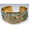Running Mustang Patina Cuff Bracelet with Charoite, Jade