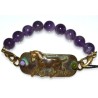Earth Patina Show Horse Rockband - Charoite, Jade, Amethyst Beading