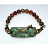 Contemporary Running Horse Rockband Bracelet - Dakota Jasper Beading