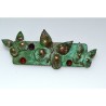 Patina Butterflies Bar Pin with Semi-Precious Stones