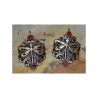 Satin Antiqued Brass Victorian Filigree Dragonfly Earrings - Carnelian, Jasper