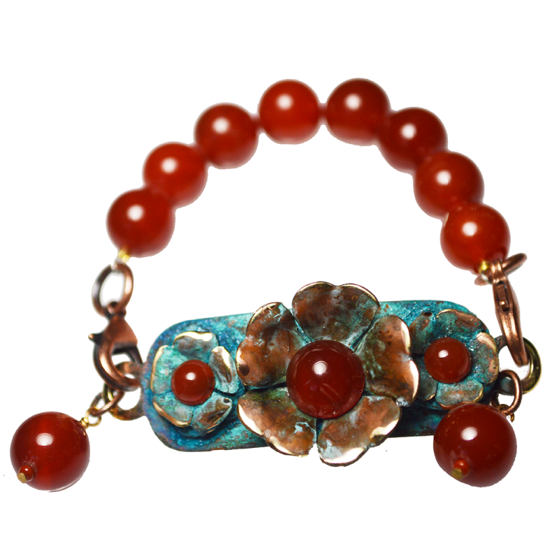 Sculptural Floral Rockband - Carnelian