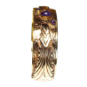 Art Deco 2022 Mirror Brass Cuff - Amethyst