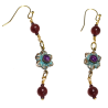 Delicacy Floral Earrings - Amethyst and Double Garnet