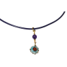 Delicacy Floral Pendant - Amethyst and Garnet