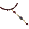 Delicacy Floral Pendant on Garnet - Amethyst and Double Garnet