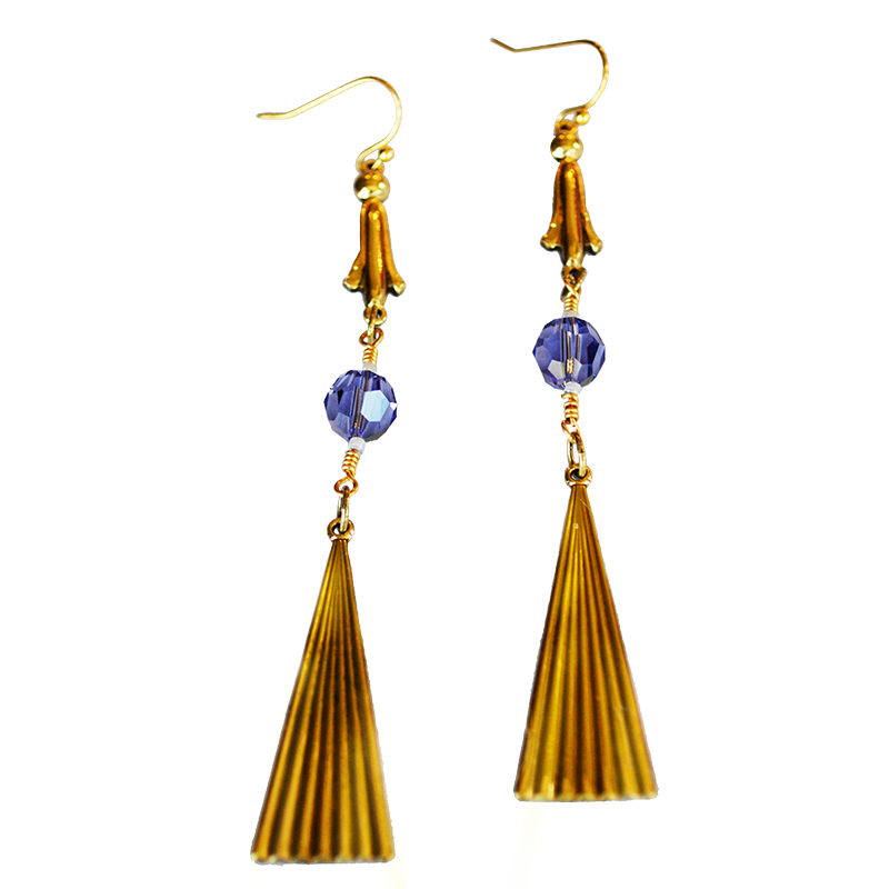Hollywood Chic 2022 Long Earrings - Tanzanite European Crystals