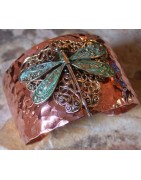 Dragonfly and Butterfly Wearable Hand Forged Copper by Elaine Coyne