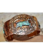 Neo-Victorian Handforged Copper and Patina Brass Jewelry in Equestrian