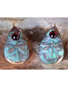 Dragonfly and Butterfly Wearable Art Earrings by Elaine Coyne Gallerie