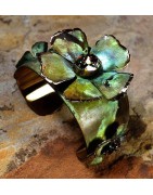 Cuffs with Swarovski crystals by Elaine Coyne